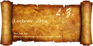 Lechner Zita névjegykártya